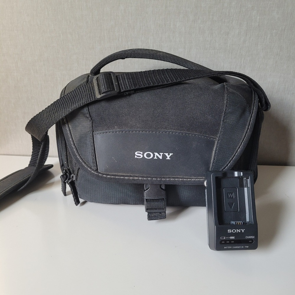 Sony Camera Bag & BC-TRW Charger Unisex OS Black Good Padded Shoulder Case Tech